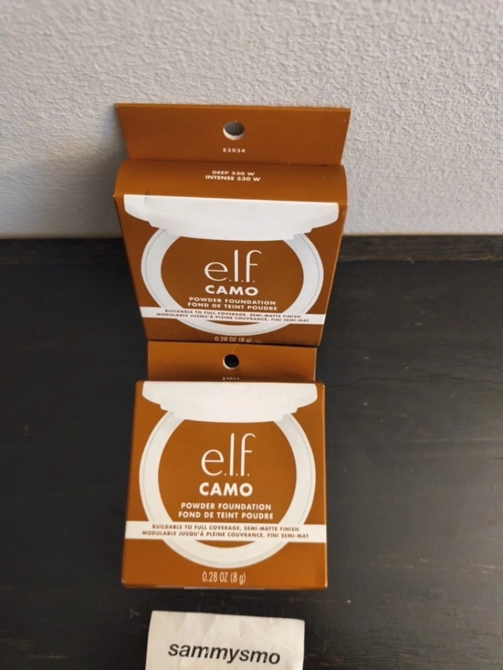Elf e.l.f Camo Powder Foundation DEEP 530 W Semi Matte Finish, x2 Discontinued